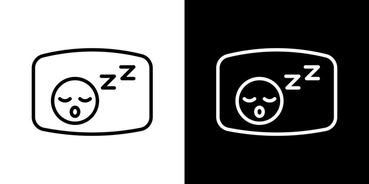 Sleeping icon symbol concept for graphic design, Website, UI. Svg