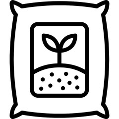 Poster - minimalist fertilizer bag icon design