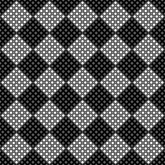 Poster - Black and white geometrical square pattern background design