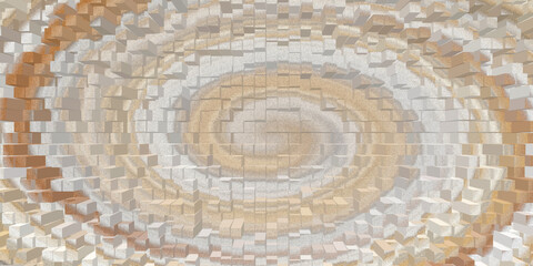 Fototapete - Abstract vortex of textured blocks design