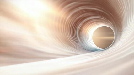 Fototapete - Tunnel of Light: A captivating tunnel of light emerges from a surreal realm, drawing viewers into a space of infinite possibilities. The inviting glow suggests a journey into the unknown.