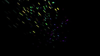 Wall Mural - futuristic video animation with particle stripe object in motion, 1920×1080 loop 4k good for intros