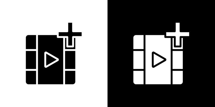 Add video icon symbols. Vector illustration.