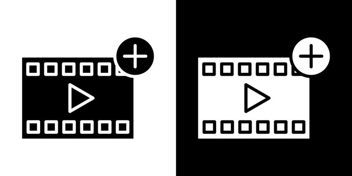 Add video icon symbols. Vector illustration.