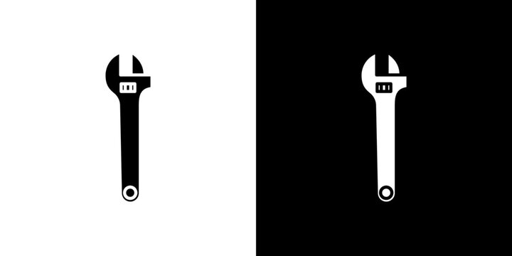 Adjustable wrench icon symbols. Vector illustration.