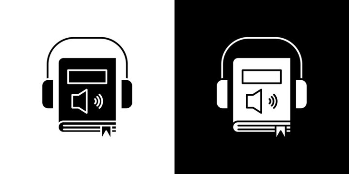 Audio book icon symbols. Vector illustration.