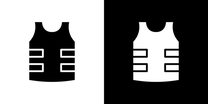 Bulletproof vest icon symbols. Vector illustration.