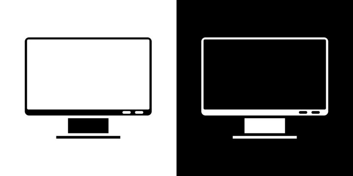 Computer screen icon symbols. Vector illustration.