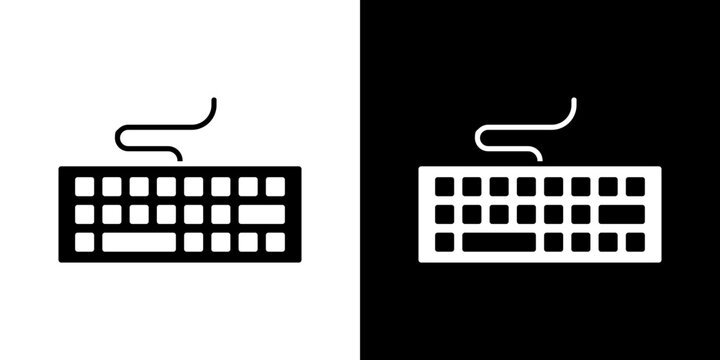 Keyboard icon symbols. Vector illustration.