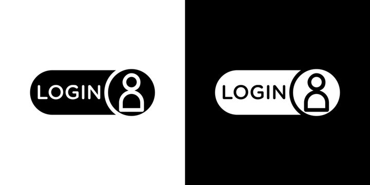 Login icon symbols. Vector illustration.