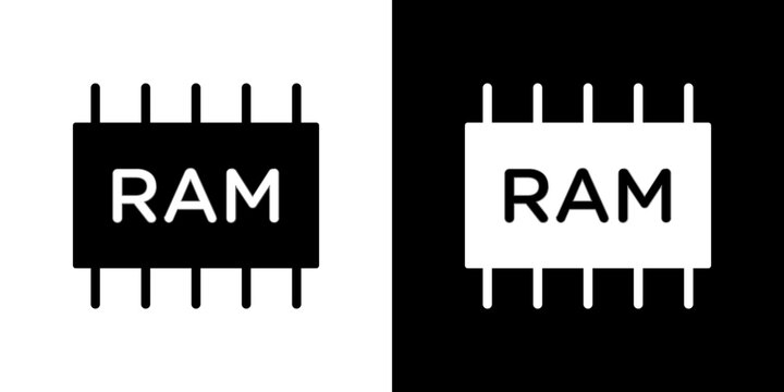 Memory icon symbols. Vector illustration.