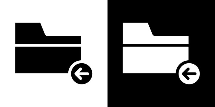 Move To Folder icon symbols. Vector illustration.