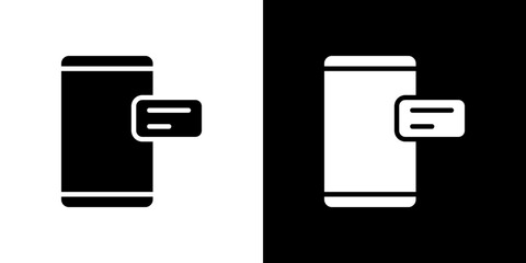 Text message icon symbols. Vector illustration.