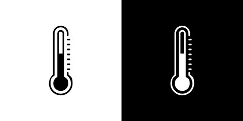 Thermometer half icon symbols. Vector illustration.