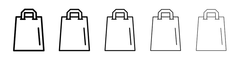 Bags Shopping icon graphic set. trendy stroke line style