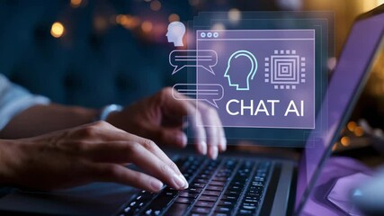 Poster - Explore the capabilities of a Chat Bot powered by Artificial Intelligence technology for seamless human interaction and efficient problem-solving in various applications.