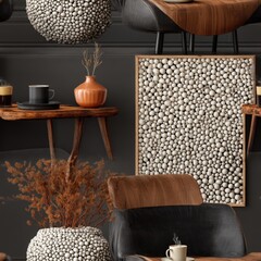 Poster - seamless texture unique white poster print features a grainy appearance on black background. ideal for creating patterns and backgrounds design projects.