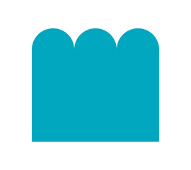 Wall Mural - brutalist abstract shape icon. modern minimal figure element. bold design, flat style, y2k aesthetic