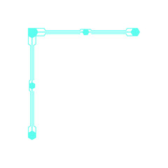 Wall Mural - y2k futuristic hud frame. modern abstract element with retro shape. digital hud icon, geometric desi