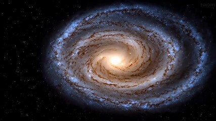 Wall Mural - spiral galaxy in dark space