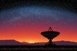 © Leo Rohmann - Stellar Observatory Against Vibrant Sunset Displaying Galactic Wonders and Radiant Starry Sky Illuminating Technological Advancements in Astronomy and Cosmic Exploration