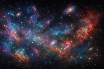 Wall Mural - vast cosmic panorama of the universe showcasing billions of stars distant galaxies colorful nebulae 