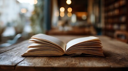 Poster - An open book sitting on top of a table