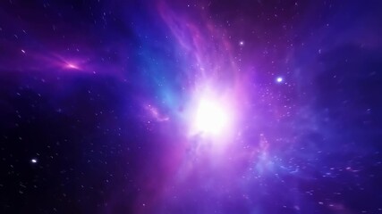 Wall Mural - colorful universe glowing nebula light