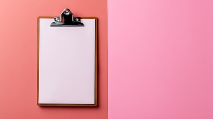 Poster - Blank paper clipboard on isolated