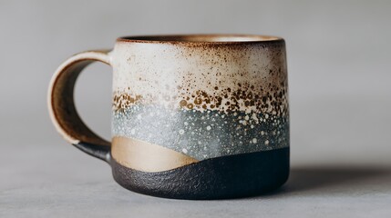 Aufkleber - Ceramic coffee mug with minimalist design isolated