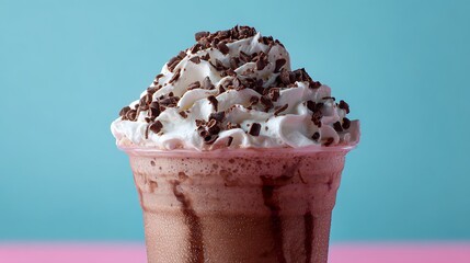 Poster - Chocolate milkshake on plastic cup