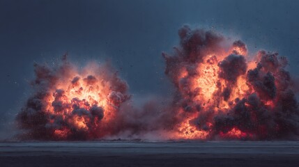 Poster - Explosions, isolated