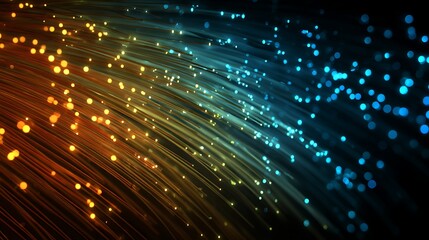 Poster - Fiber optic cables data connections background
