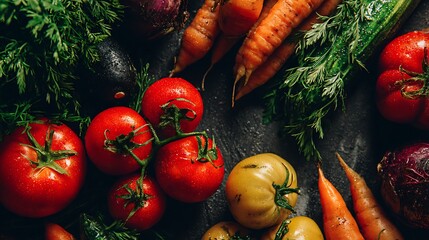Poster - Fresh vegetables background, white background with vegetables
