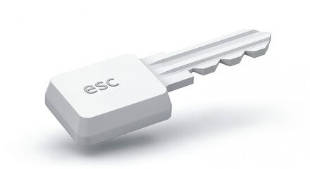 Aufkleber - Escape key shaped key representing freedom and problem solving