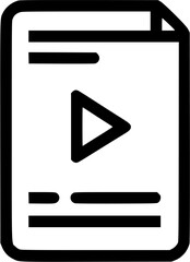 Poster - A document icon with two lines of text and a play button
