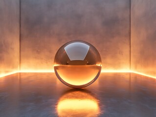 Aufkleber - Luminous sphere radiating captivating energy in a contained space