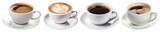 PNG A cup of americano coffee drink mug white background, transparent background