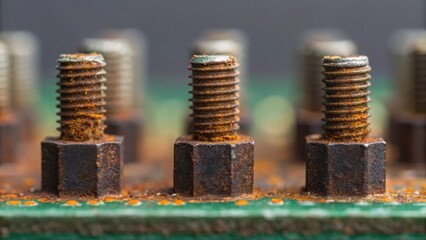 Poster - Close-Up Photography of Oxidized Chip Connector Points V2