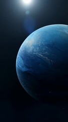 Wall Mural - vertical video planet neptune, solar system in space
