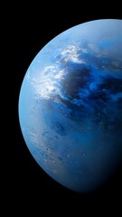 Wall Mural - vertical video planet neptune, solar system in space