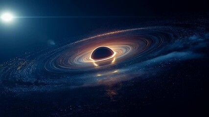 Wall Mural - supermassive black hole, a black hole or wormhole into another galaxy in another universe