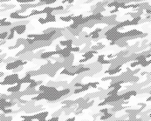 Leinwandbilder - Abstract halftone background. Military camouflage effect dot seamless pattern texture. Dotted background as design element.