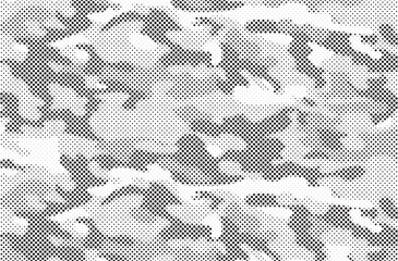 Leinwandbilder - Abstract halftone background. Military camouflage effect dot seamless pattern texture. Dotted background as design element.