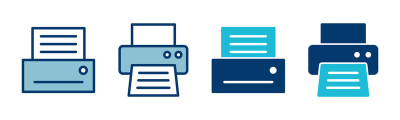 Fototapete - Printer icon vector isolated on white background. print icon. Fax vector icon.