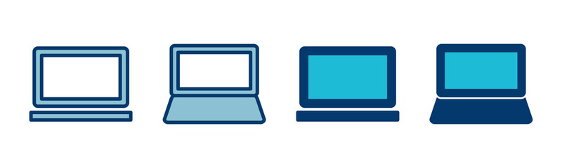 Poster - Laptop icon vector isolated on white background. Laptop vector icon