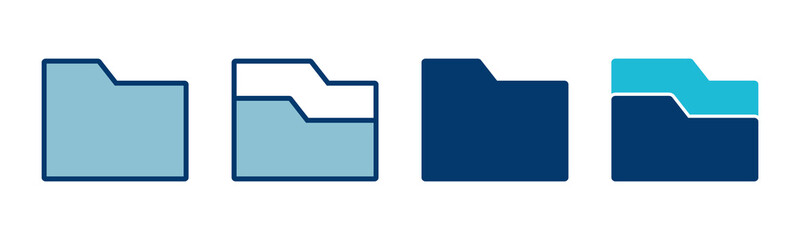Poster - Folder Icon vector isolated on white background. Folder and documents Icon. icon archive
