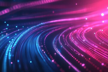 Poster - Abstract network connection background showcasing vibrant technology patterns in flowing lines, Abstract network connection background Technology and Connectivity Concept