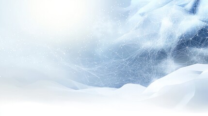Poster - Abstract design with flowing fabric and network.