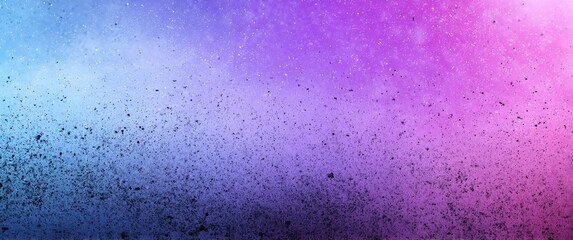 Wall Mural - Abstract cosmic backdrop with a gradient of blue and purple hues, speckled with dark particles, creating a dreamy, ethereal atmosphere
